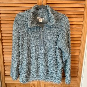 Light weight furry half zip.